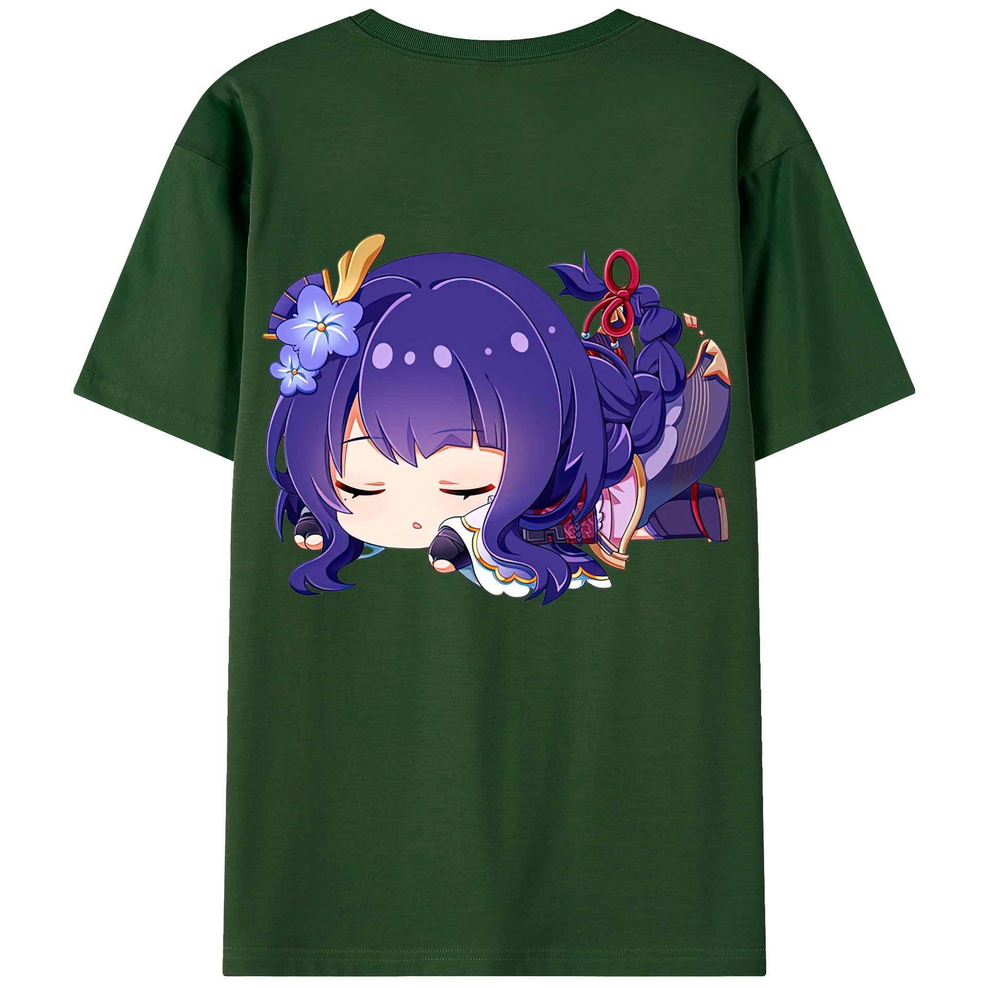 げんし神 雷電将軍 らいでんしょうぐん genshin Raiden Shogun 綿100％半袖Tシャツ（背面プリント）